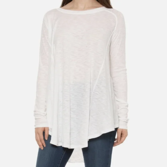 Free People Aria Trapeze Top White Women's Size Extra Small Oversized - Picture 4 of 13